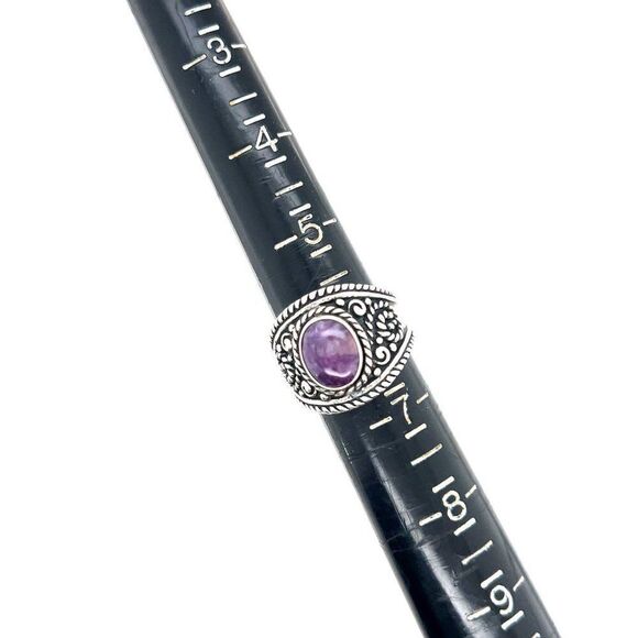 Sterling Silver 925 Purple Amethyst Ring - Picture 9 of 9